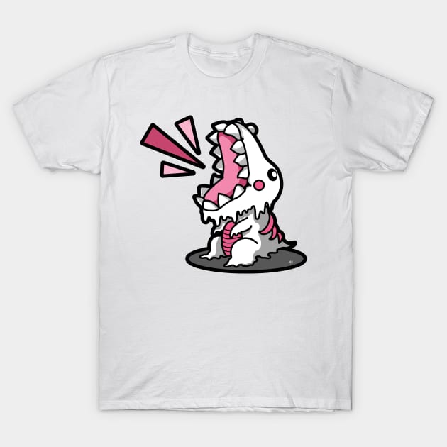 SM3GMASAURUS REX WHITE (PINK) T-Shirt by KnavishApparel